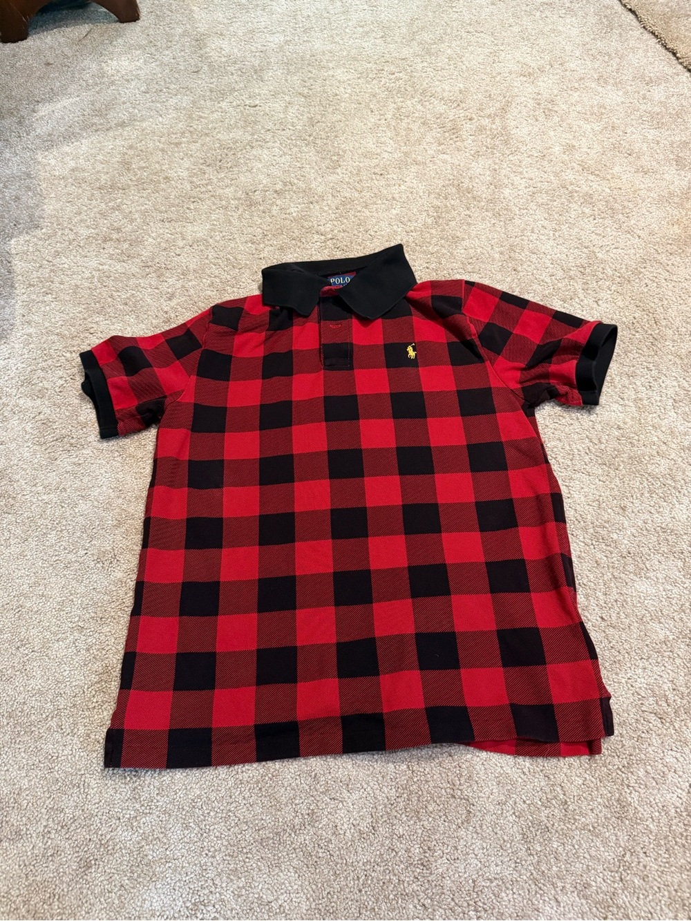 Polo Ralph Lauren Buffalo Check Short-Sleeve Mesh Polo Shirt